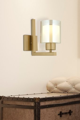 Apliqa Tisse Tekli Cam LED Aplik Sarı