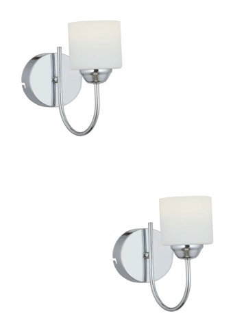 Apliqa Esila Tekli Krom LED Aplik Gri