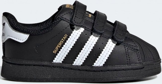 Adidas Superstar EF4843 Ortopedik Cırtlı Erkek Çocuk Günlük Ayakkabı Siyah