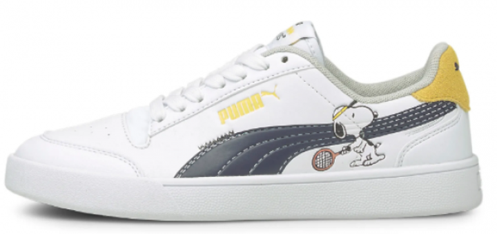Puma X Peanuts Shuffle 375739-01 Ortopedik Bağcıklı Kadın Günlük Ayakkabı Beyaz