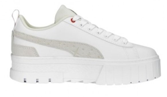 Puma Mayze Lucky Charm 389585-01 Ortopedik Bağcıklı Kadın Günlük Ayakkabı Beyaz