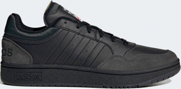Adidas Hoops 3.0 Lifestyle Basketball Low Classic Vintage HP7946 Bağcıklı Erkek Günlük Ayakkabı Siyah