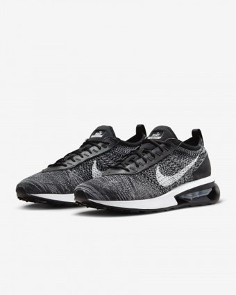 Nike Air Max Flyknit Racer DJ6106-001 Bağcıklı Erkek Günlük Ayakkabı Siyah