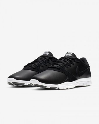 Nike Flex Essential TR Leather AQ8227-001 Bağcıklı Kadın Antrenman Ayakkabısı Siyah