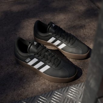 Adidas VL Court 3.0 ID6286 Bağcıklı Erkek Günlük Ayakkabı Siyah