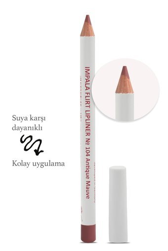 Impala No:104 Suya Dayanıklı İnce Kalıcı Mat Dudak Kalemi Gül Kurusu