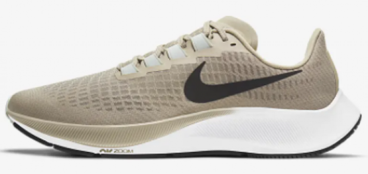 Nike Air Zoom Pegasus 37 BQ9646-200 Ortopedik Bağcıklı Kayık Taban Erkek Koşu Ayakkabısı Kum Rengi
