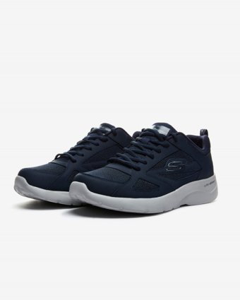 Skechers Dynamight 2.0 Fallford 58363TK-NVY Ortopedik Bağcıklı Erkek Antrenman Ayakkabısı Lacivert