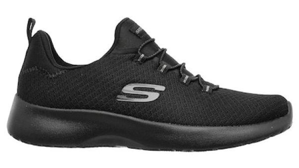 Skechers Dynamight 12119-BBK Lastik Bağcıklı Kadın Günlük Ayakkabı Siyah