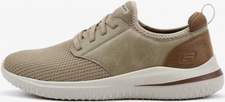 Skechers Delson 3.0 Mooney 210239-TPE Ortopedik Bağcıklı Erkek Günlük Ayakkabı Bej