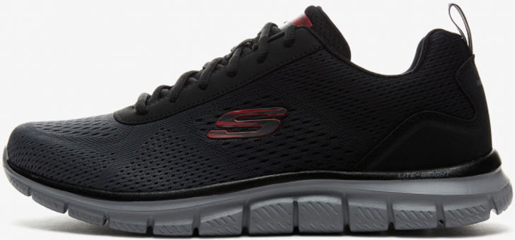 Skechers Track Ripkent 232399-BKCC Ortopedik Bağcıklı Erkek Fitness Ayakkabısı Siyah