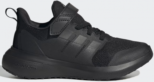 Adidas FortaRun 2.0 Cloudfoam HP3118 Ortopedik Bağcıklı-Cırtlı Erkek Çocuk Koşu Ayakkabısı Siyah