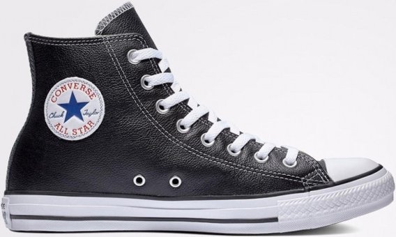 Converse Chuck Taylor All Star Leather 132170C.001 Bağcıklı Kadın Günlük Ayakkabı Siyah