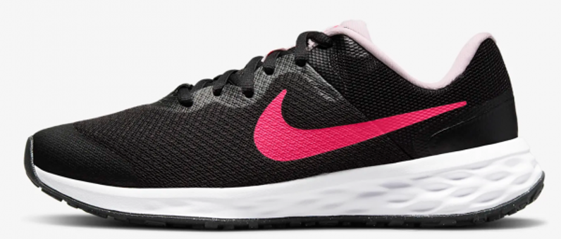 Nike Revolution 6 NN DD1096-007 Bağcıklı Kız Çocuk Koşu Ayakkabısı Siyah