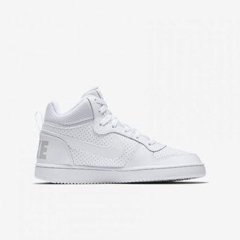 Nike Court Borough Mid 839977 100 Bağcıklı Erkek Çocuk Günlük Ayakkabı Beyaz