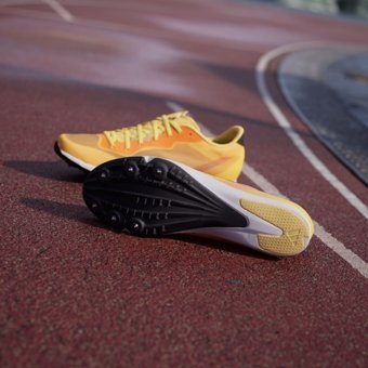 Adidas Adizero Distancestar IF1235 Bağcıklı Unisex Atletizm Ayakkabısı Sarı