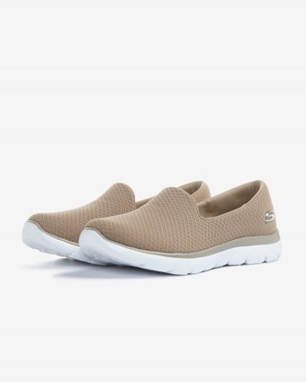 Skechers Summits 896123TK-TPE Ortopedik Bağcıksız Kadın Yürüyüş Ayakkabısı Bej