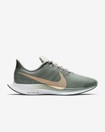Nike Zoom Pegasus Turbo AJ4115-300 Ortopedik Bağcıklı Kayık Taban Kadın Koşu Ayakkabısı Yeşil