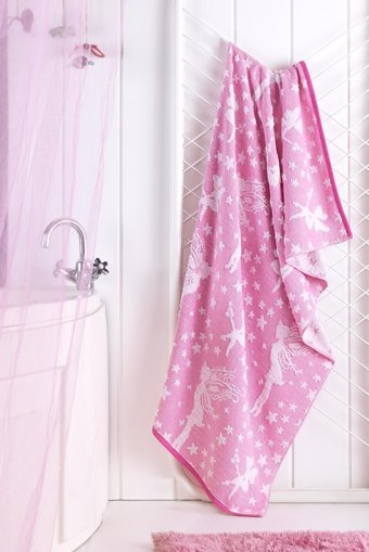 Mariva Home Peri Kızı Pamuklu Plaj Havlusu Pembe