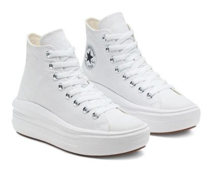 Converse Chuck Taylor All Star Move 568498C.102 Ortopedik Bağcıklı Kadın Günlük Ayakkabı Beyaz