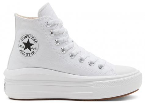 Converse Chuck Taylor All Star Move 568498C.102 Ortopedik Bağcıklı Kadın Günlük Ayakkabı Beyaz