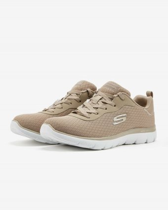 Skechers Summits Face To Face 88888316TK-TPE Ortopedik Bağcıklı Kadın Günlük Ayakkabı Bej