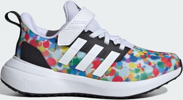 Adidas FortaRun 2.0 Cloudfoam IE3395 Ortopedik Bağcıklı-Cırtlı Kız Çocuk Koşu Ayakkabısı Çok Renkli