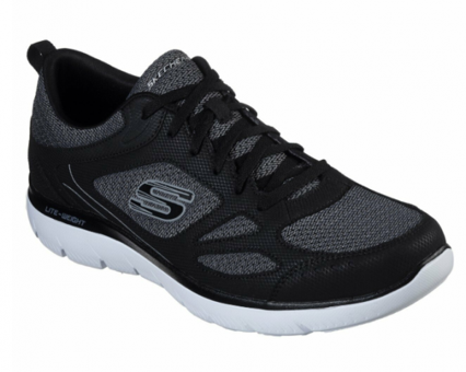 Skechers Summits South Rim 52812-BKW Bağcıklı Erkek Günlük Ayakkabı Siyah