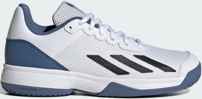 Adidas Courtflash IG9536 Bağcıklı Adiwear Erkek Çocuk Tenis Ayakkabısı Beyaz