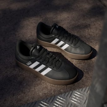 Adidas VL Court 3.0 ID8796 Bağcıklı Kadın Günlük Ayakkabı Siyah