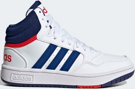 Adidas Hoops Mid GZ9647 Bağcıklı Erkek Çocuk Günlük Ayakkabı Beyaz