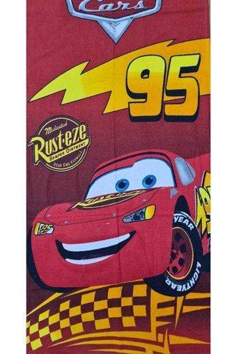 Dyf Textıle McQueen Disney Cars Pamuklu Çocuk Plaj Havlusu Çok Renkli