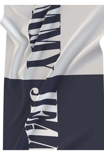 Tommy Hilfiger Pamuklu Plaj Havlusu Lacivert