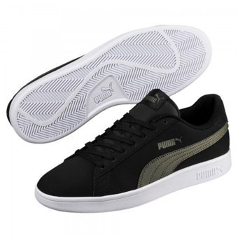 Puma Smash V2 Buck 365160-05 Bağcıklı Unisex Günlük Ayakkabı Siyah