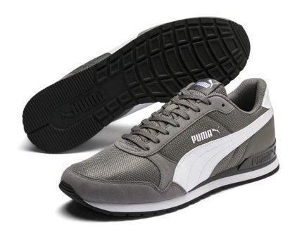 Puma ST Runner V2 Mesh 366811-06 Bağcıklı Erkek Günlük Ayakkabı Gri