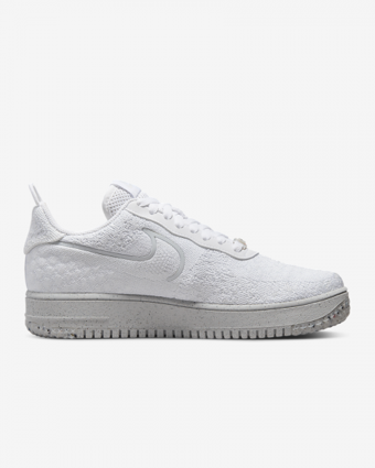 Nike Air Force 1 Crater Flyknit Next Nature DM0590-100 Ortopedik Bağcıklı Erkek Basketbol Ayakkabısı Beyaz