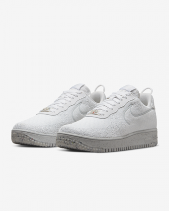 Nike Air Force 1 Crater Flyknit Next Nature DM0590-100 Ortopedik Bağcıklı Erkek Basketbol Ayakkabısı Beyaz