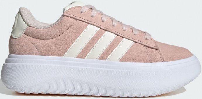 Adidas Grand Court Platform IE1104 Ortopedik Bağcıklı Eva Kadın Günlük Ayakkabı Pembe