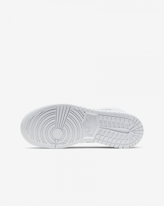 Nike Air Jordan 1 Mid 554725-130 Ortopedik Bağcıklı Erkek Çocuk Basketbol Ayakkabısı Beyaz