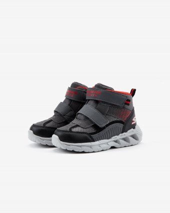 Skechers Magna Lights 401504N-CCBK Cırtlı Erkek Çocuk Günlük Ayakkabı Gri
