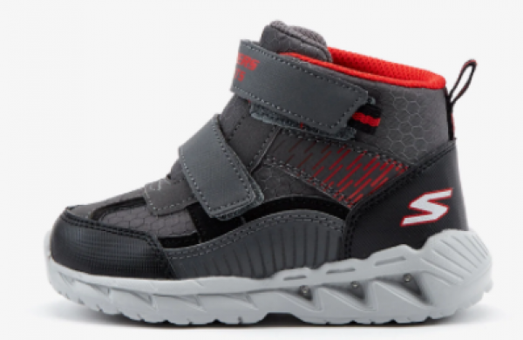 Skechers Magna Lights 401504N-CCBK Cırtlı Erkek Çocuk Günlük Ayakkabı Gri