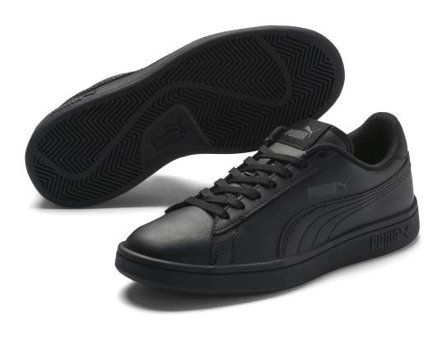 Puma Smash V2 Leather 365170-01 Bağcıklı Kadın Günlük Ayakkabı Siyah