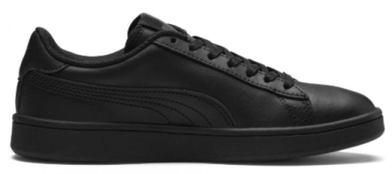 Puma Smash V2 Leather 365170-01 Bağcıklı Kadın Günlük Ayakkabı Siyah