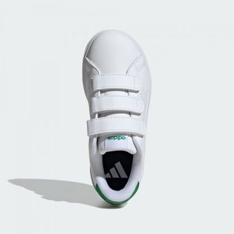 Adidas Advantage Base 2.0 IE9019 Cırtlı Erkek Çocuk Günlük Ayakkabı Beyaz