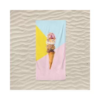 Marte Home Ice Cream Pamuklu Plaj Havlusu Çok Renkli