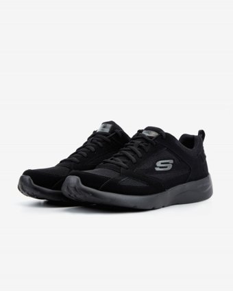 Skechers Dynamight 2.0 Fallford S58363-BBK Ortopedik Bağcıklı Erkek Antrenman Ayakkabısı Siyah