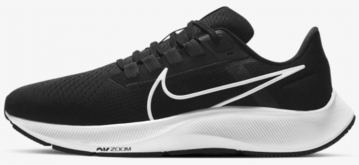 Nike Air Zoom Pegasus 38 CW7356-002 Ortopedik Bağcıklı Erkek Koşu Ayakkabısı Siyah