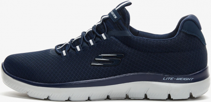 Skechers Summits 52811TK-NVY Ortopedik Lastik Bağcıklı Erkek Yürüyüş Ayakkabısı Lacivert