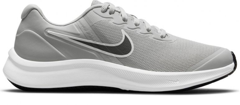 Nike Star Runner 3 DA2776-005 Bağcıklı Erkek Çocuk Günlük Ayakkabı Gri