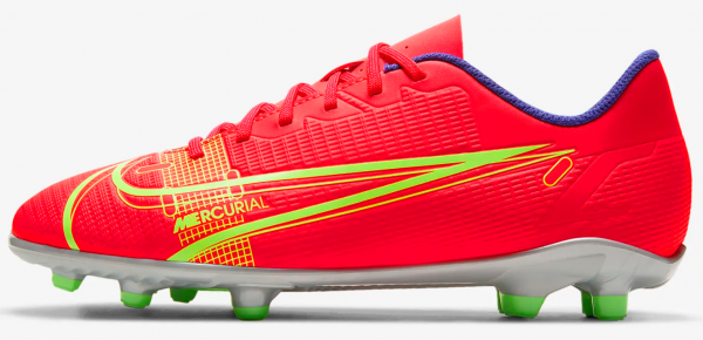 Nike Jr. Mercurial Vapor 14 Club FG/MG CV0823-600 Bağcıklı Çivili Krampon Kırmızı